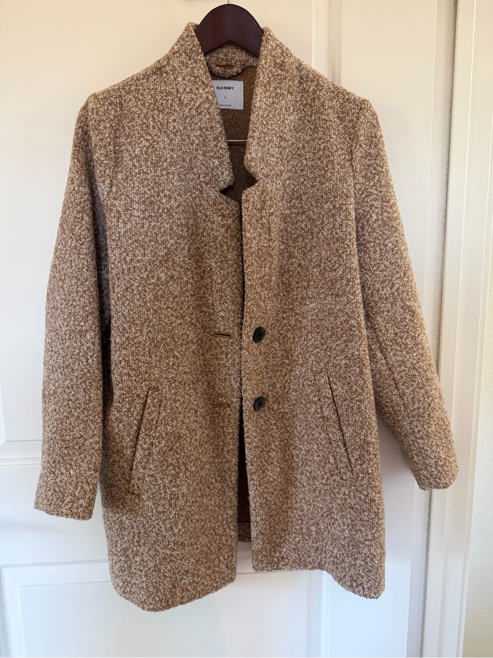 Old Navy Tan Bouclé Coat
